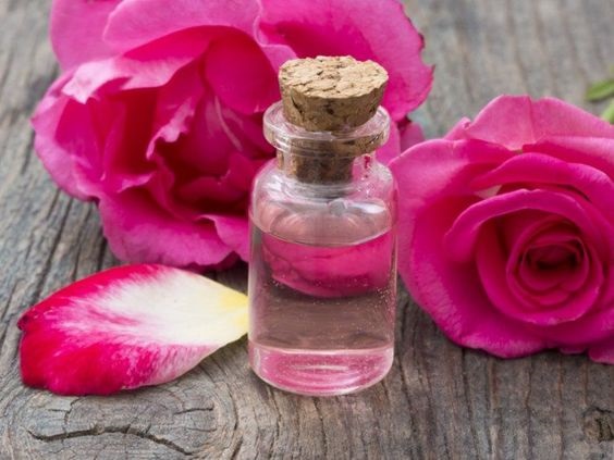Rose water for pink lips